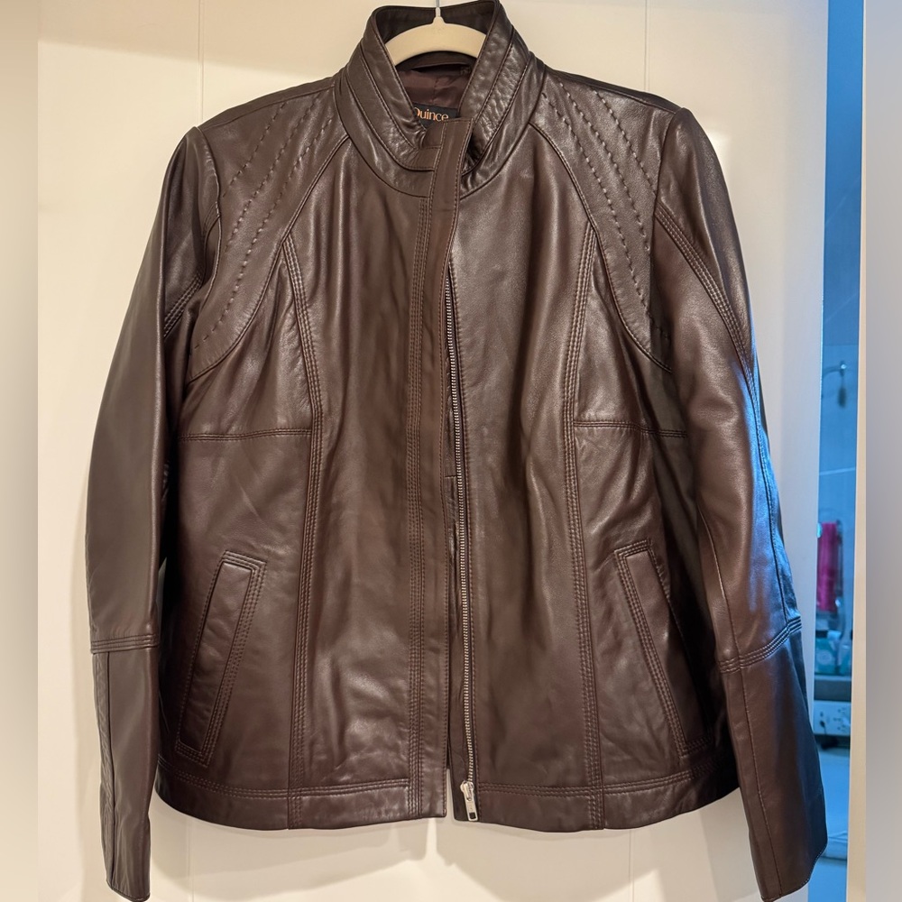 Quince leather jacket brown L